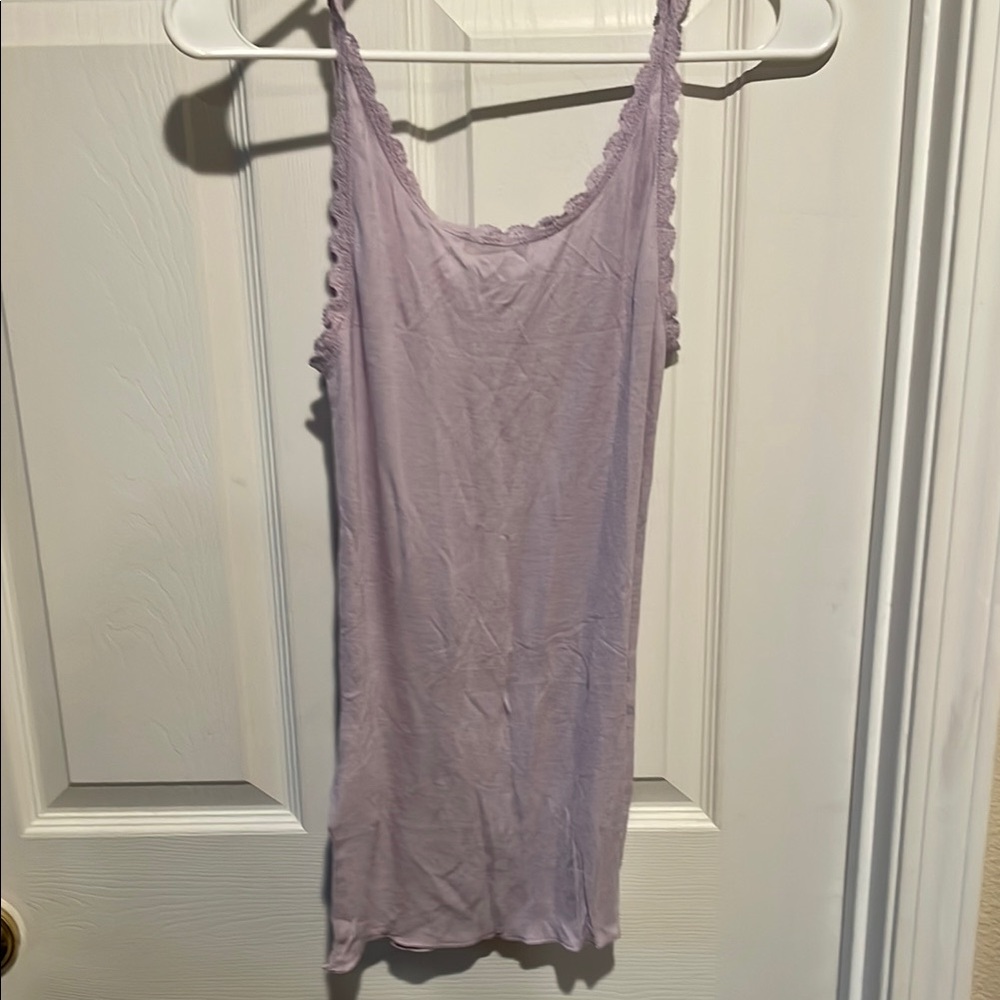 Lavender Lace Trim Cami Top - Picture 4 of 4